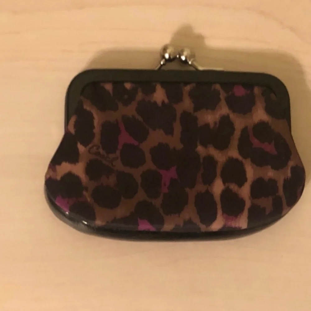 Sale! New Coach Black Leather Bag w/ Bird & Star Detail & Coach Coin Purse